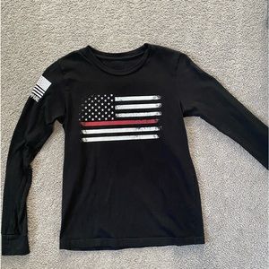 Nine Line Apparel long sleeve flag tshirt youth sz Medium